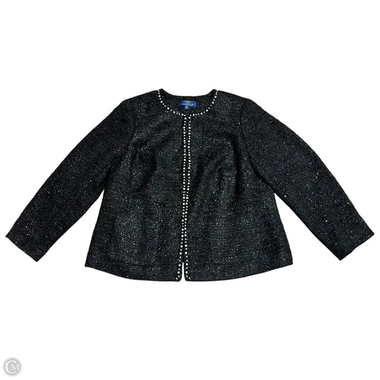 Blazer By Talbots In Black & Cream, Size: L