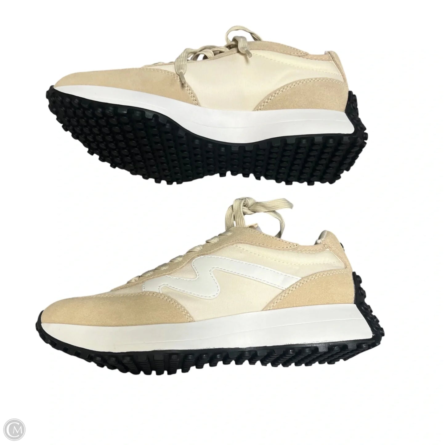 Shoes Sneakers By Steve Madden In Cream & Tan, Size: 7.5
