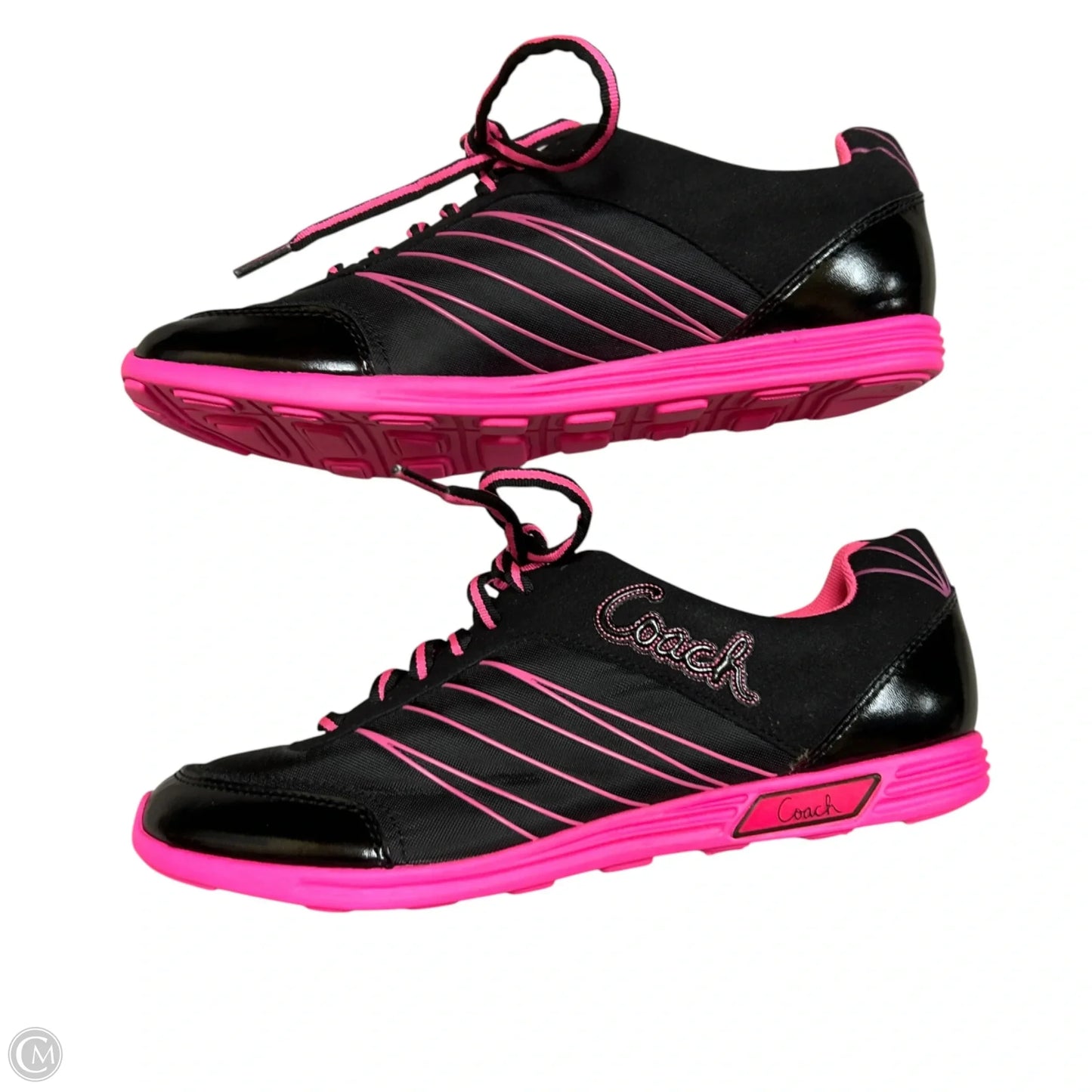 Shoes Designer By Coach In Black & Pink, Size: 9