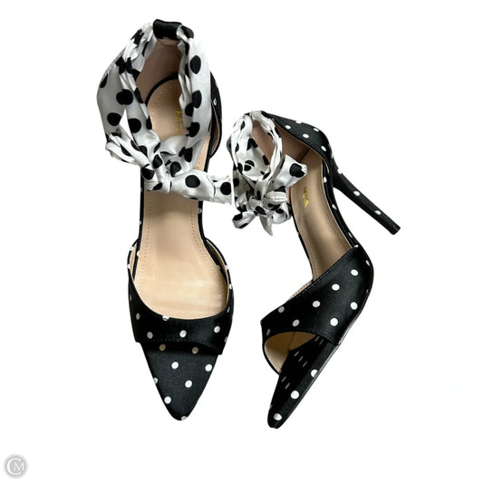 Sandals Heels Stiletto By Fashion Nova In Polkadot Pattern, Size: 6.5