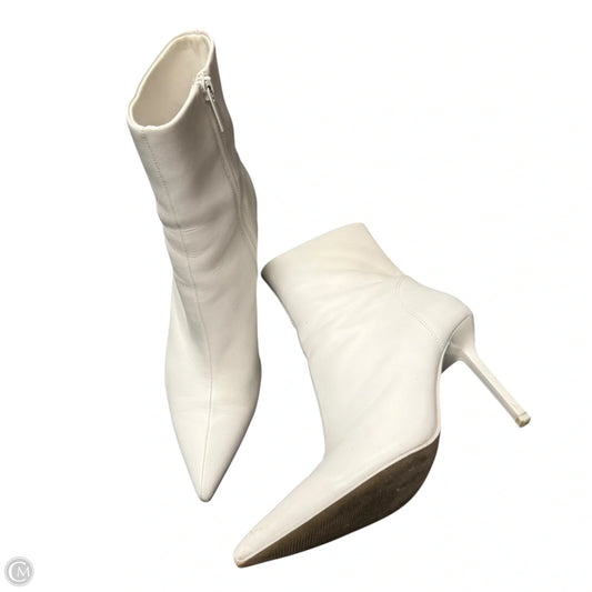 Boots Ankle Heels By Steve Madden In White, Size: 8