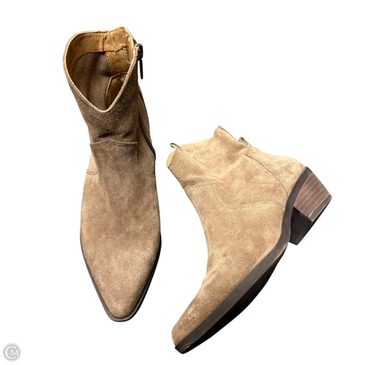 Boots Ankle Heels By Crown Vintage In Brown, Size: 5.5