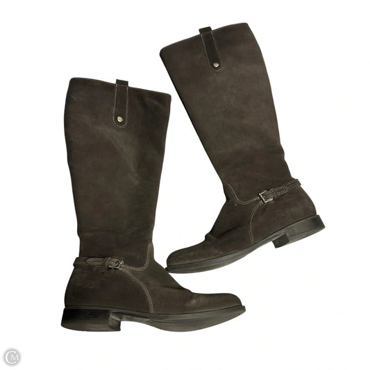 Boots Knee Heels By La Canadienne In Brown, Size: 9