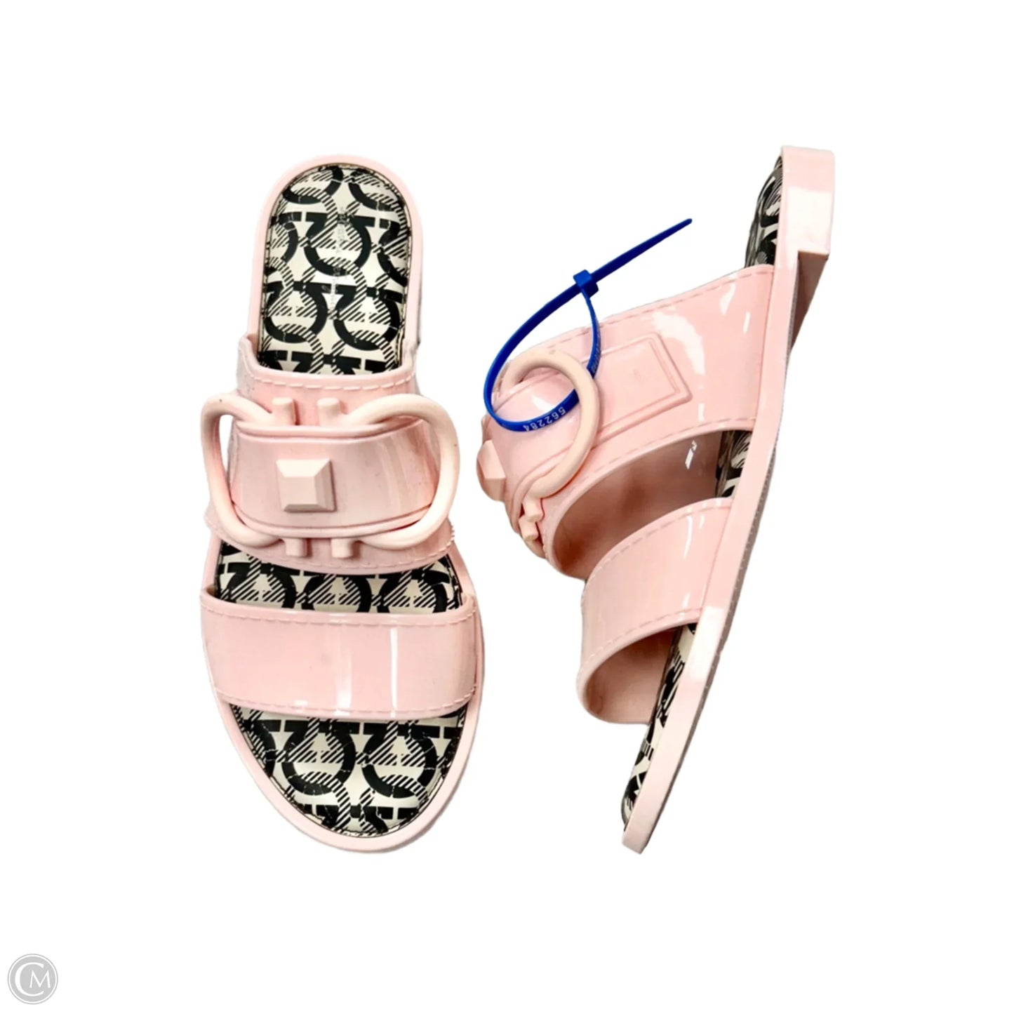 Sandals Luxury Designer By Ferragamo In Pink, Size: 9