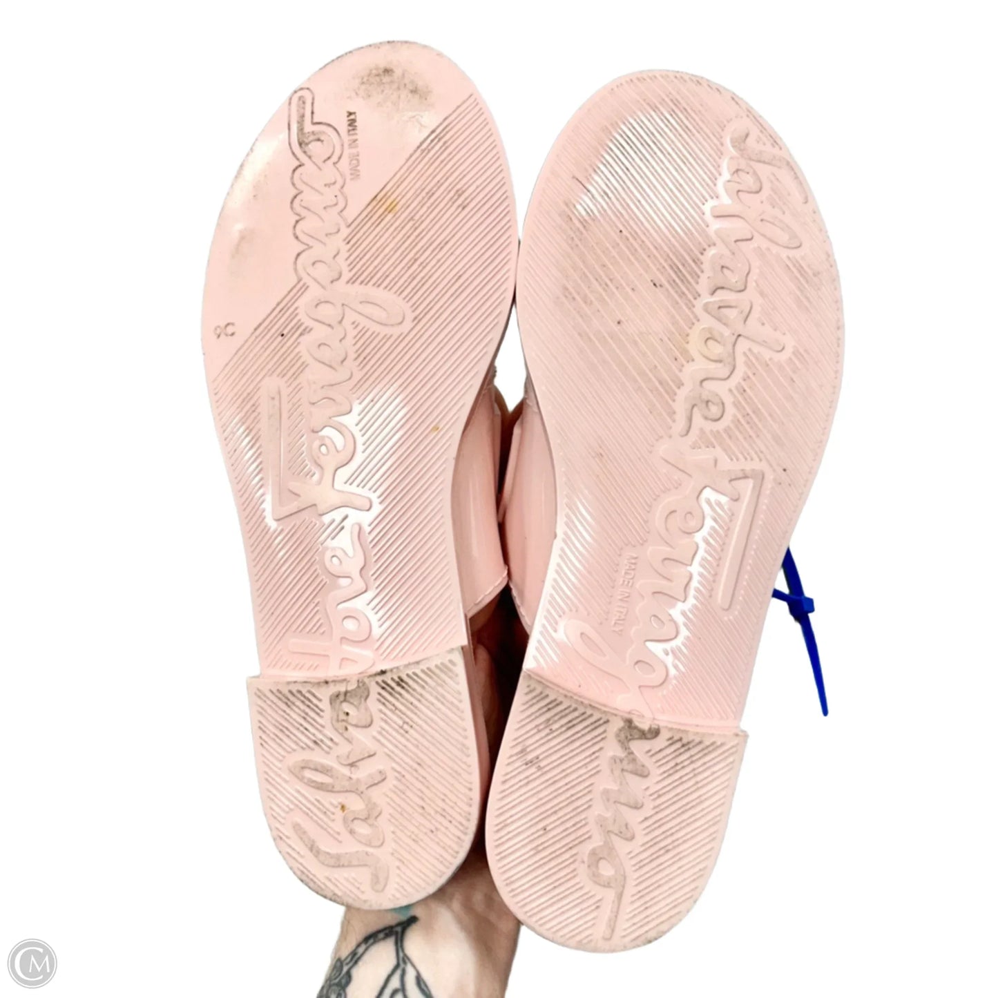 Sandals Luxury Designer By Ferragamo In Pink, Size: 9