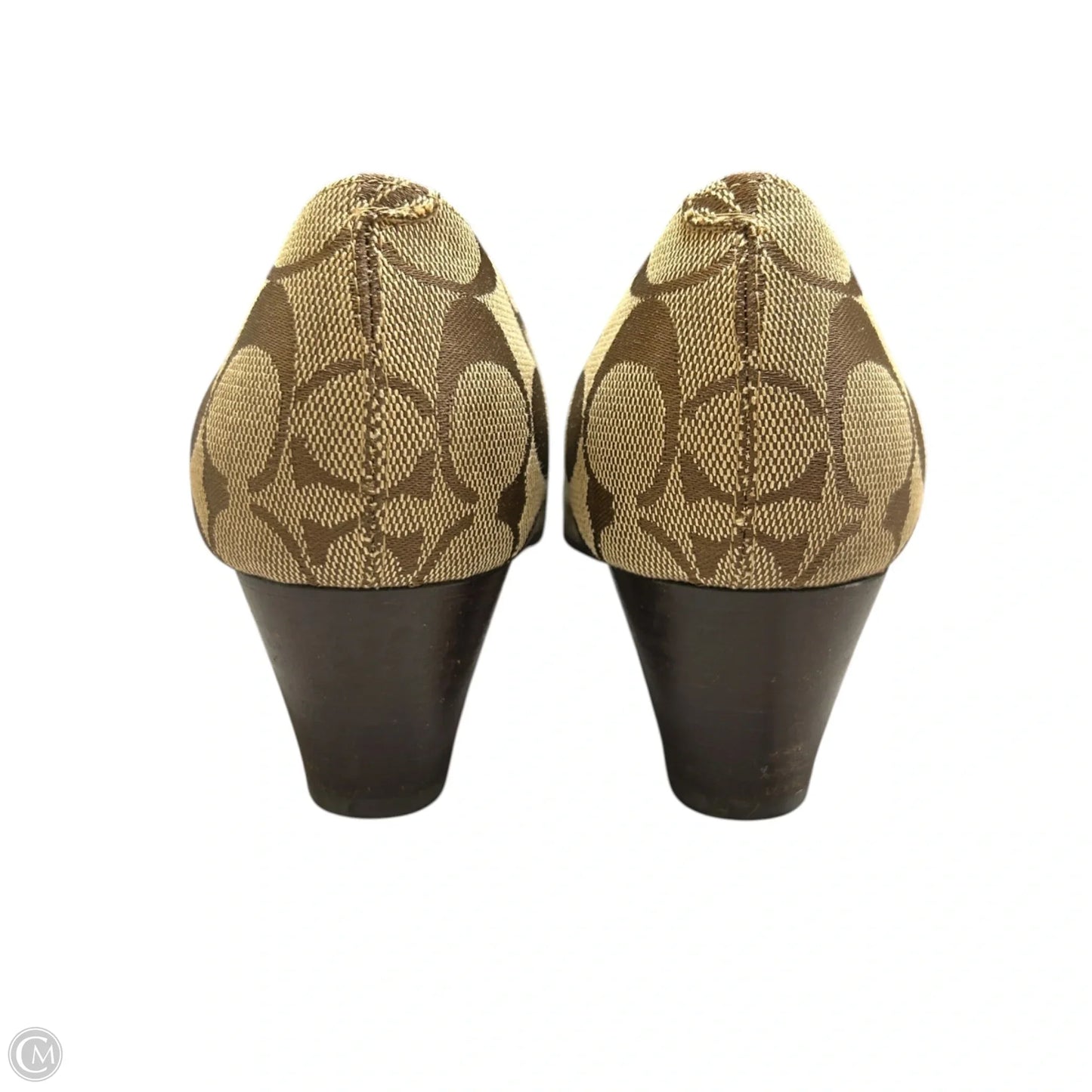 Shoes Designer By Coach In Brown & Gold, Size: 10
