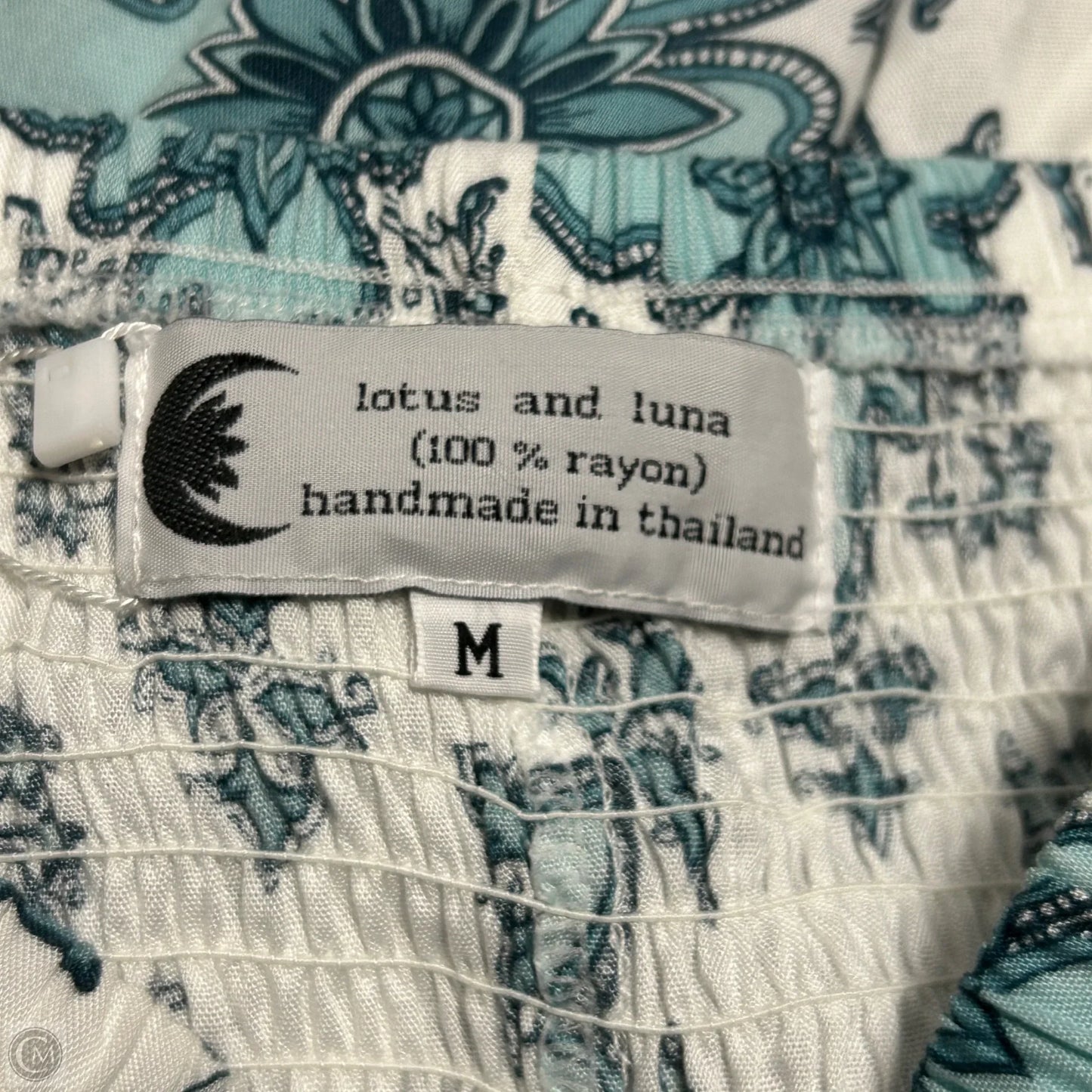Pants Joggers By Lotus & Luna In Blue & White, Size: M