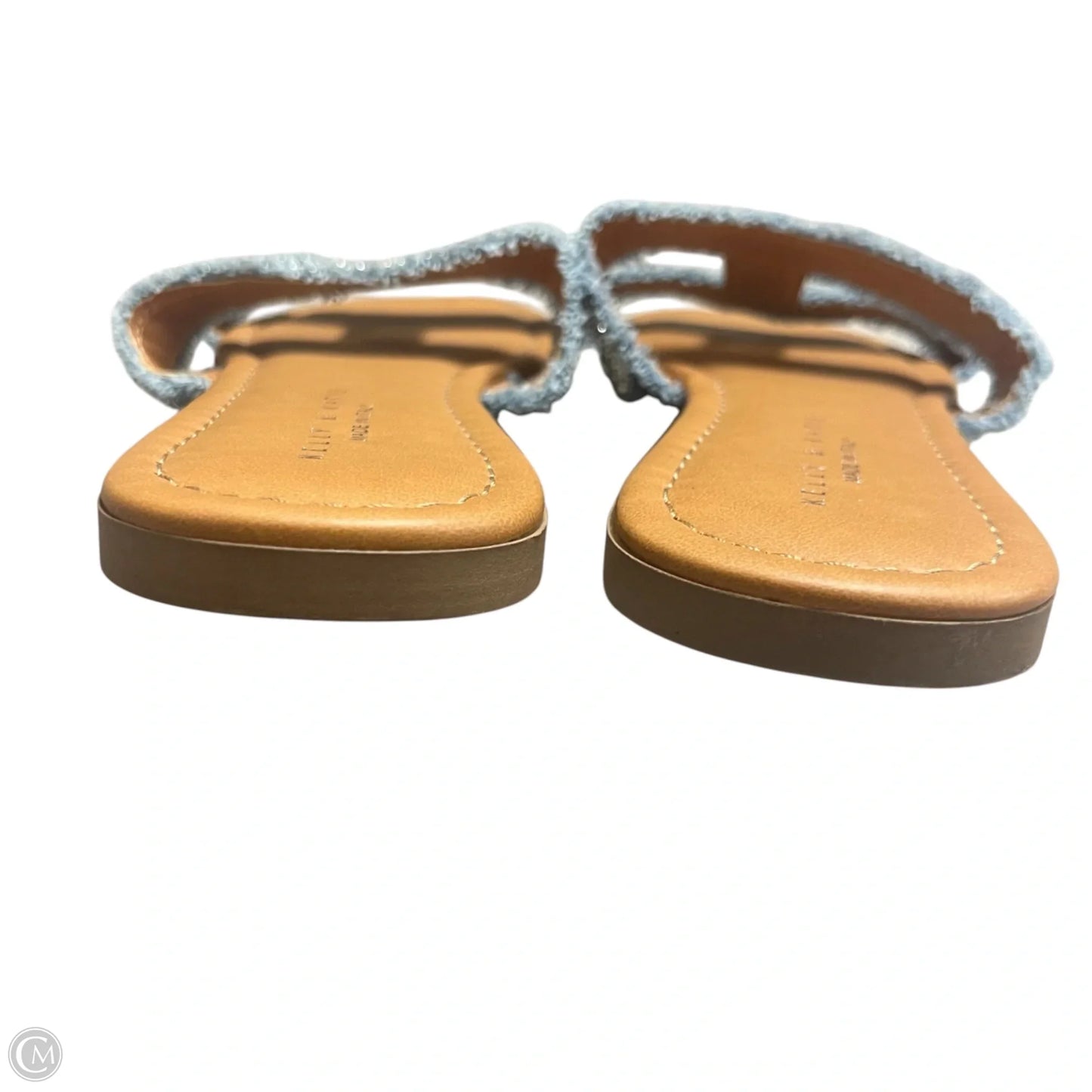 Sandals Flats By Kelly And Katie In Blue & Tan, Size: 11