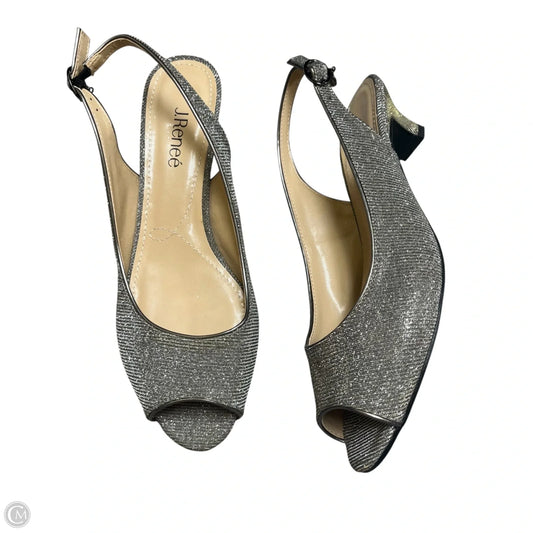 Shoes Heels Kitten By J Renee In Silver, Size: 11