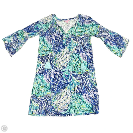 Dress Designer By Lilly Pulitzer In Blue & Green, Size: Xxs