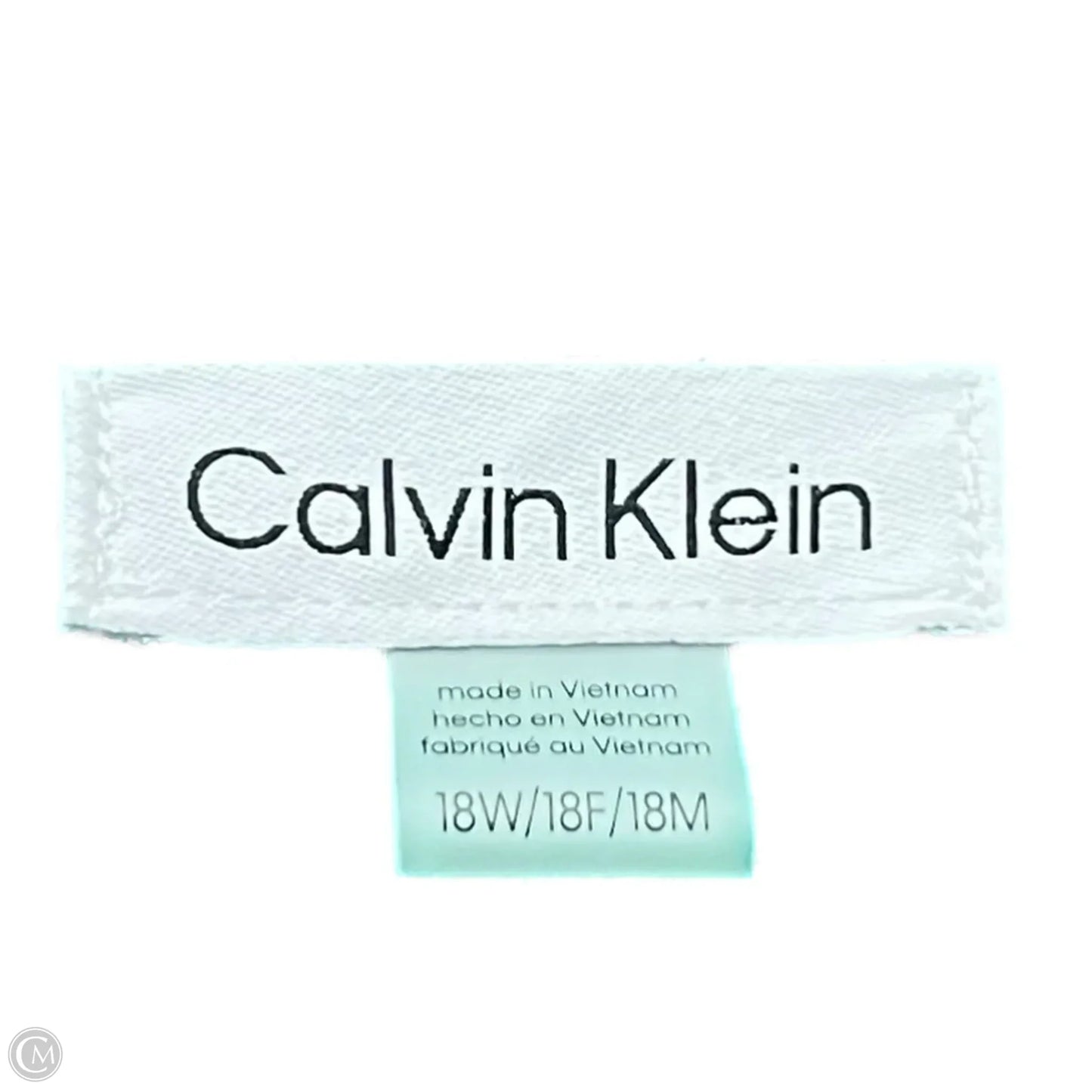 Dress Work By Calvin Klein In Green, Size: 18