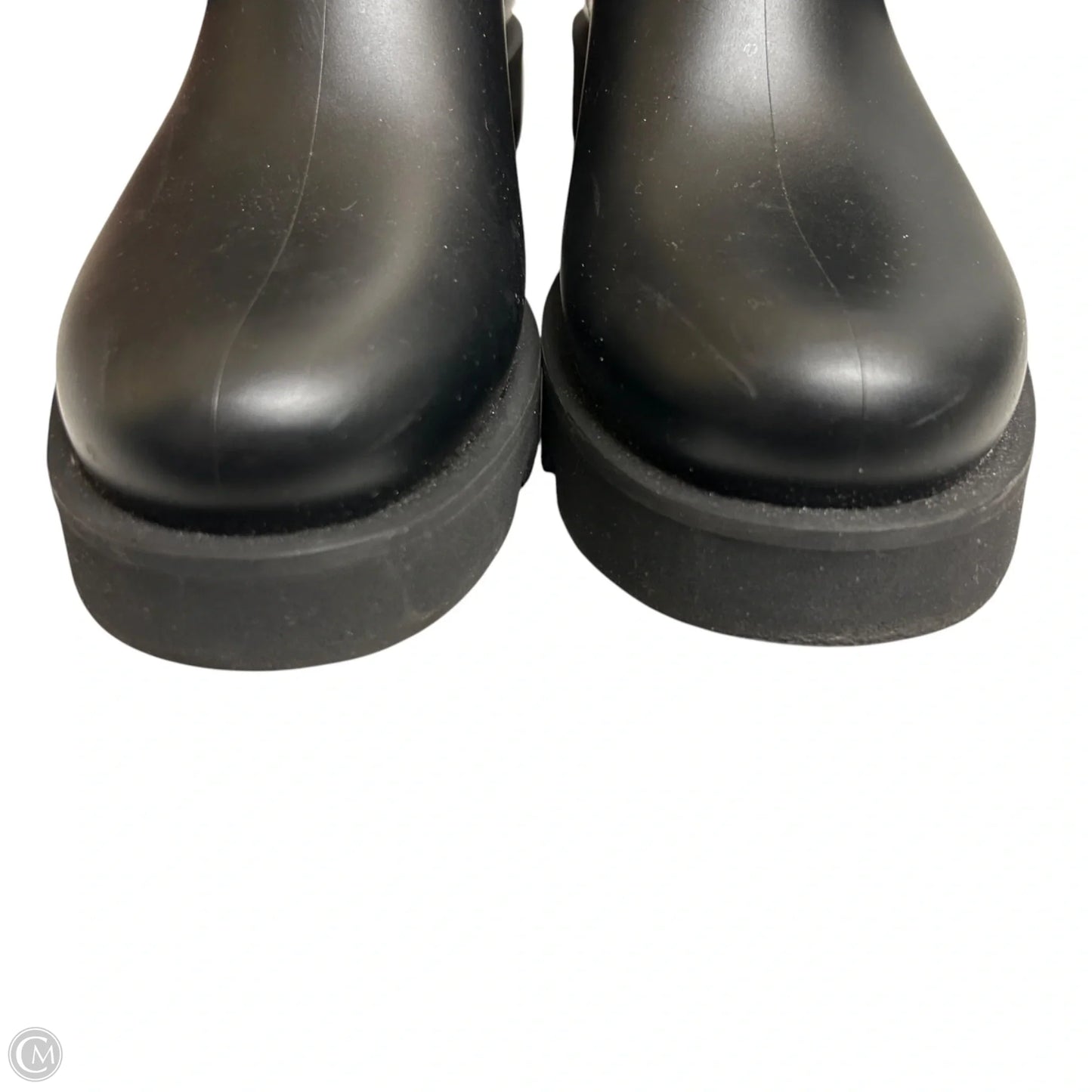 Boots Luxury Designer By Moncler In Black, Size: 7.5