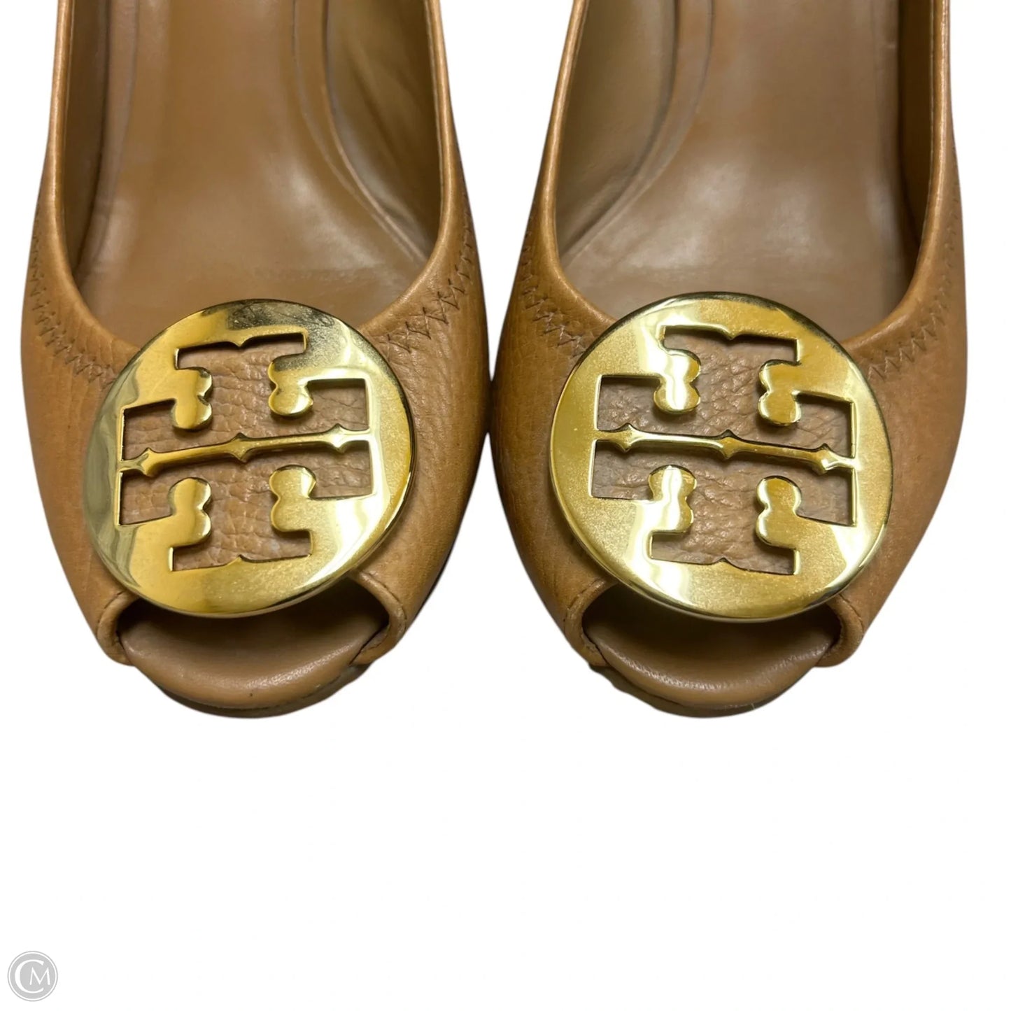 Shoes Designer By Tory Burch In Gold & Tan, Size: 8.5