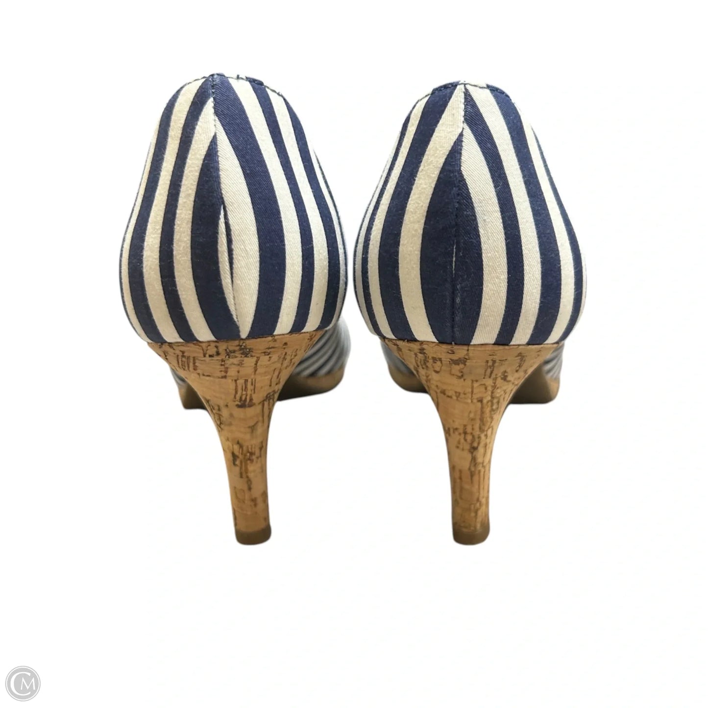 Shoes Heels Kitten By Kelly And Katie In Striped Pattern, Size: 9.5