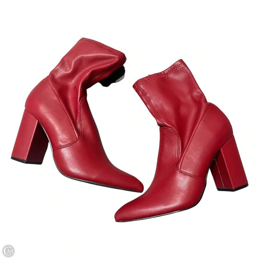 Boots Ankle Heels By Forever 21 In Red, Size: 8