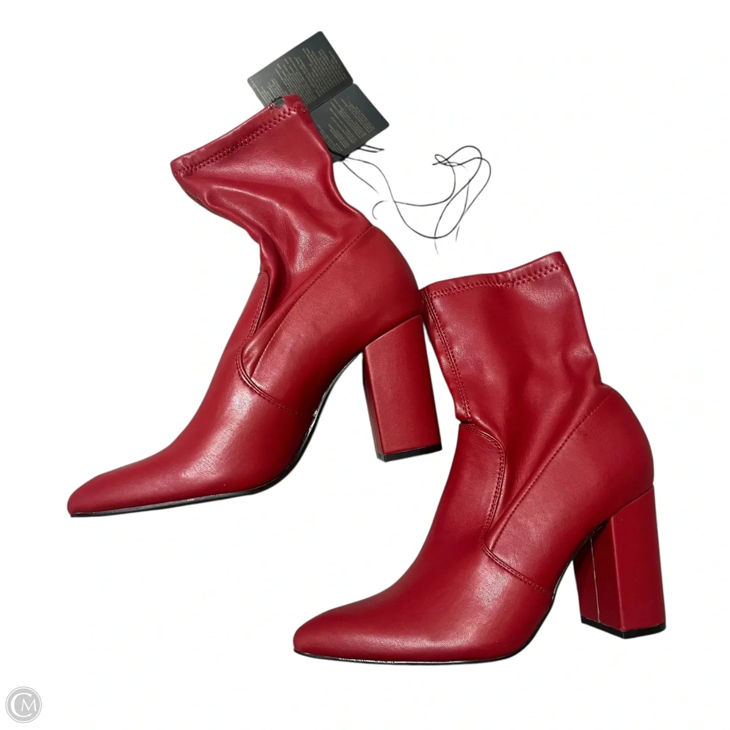 Boots Ankle Heels By Forever 21 In Red, Size: 8