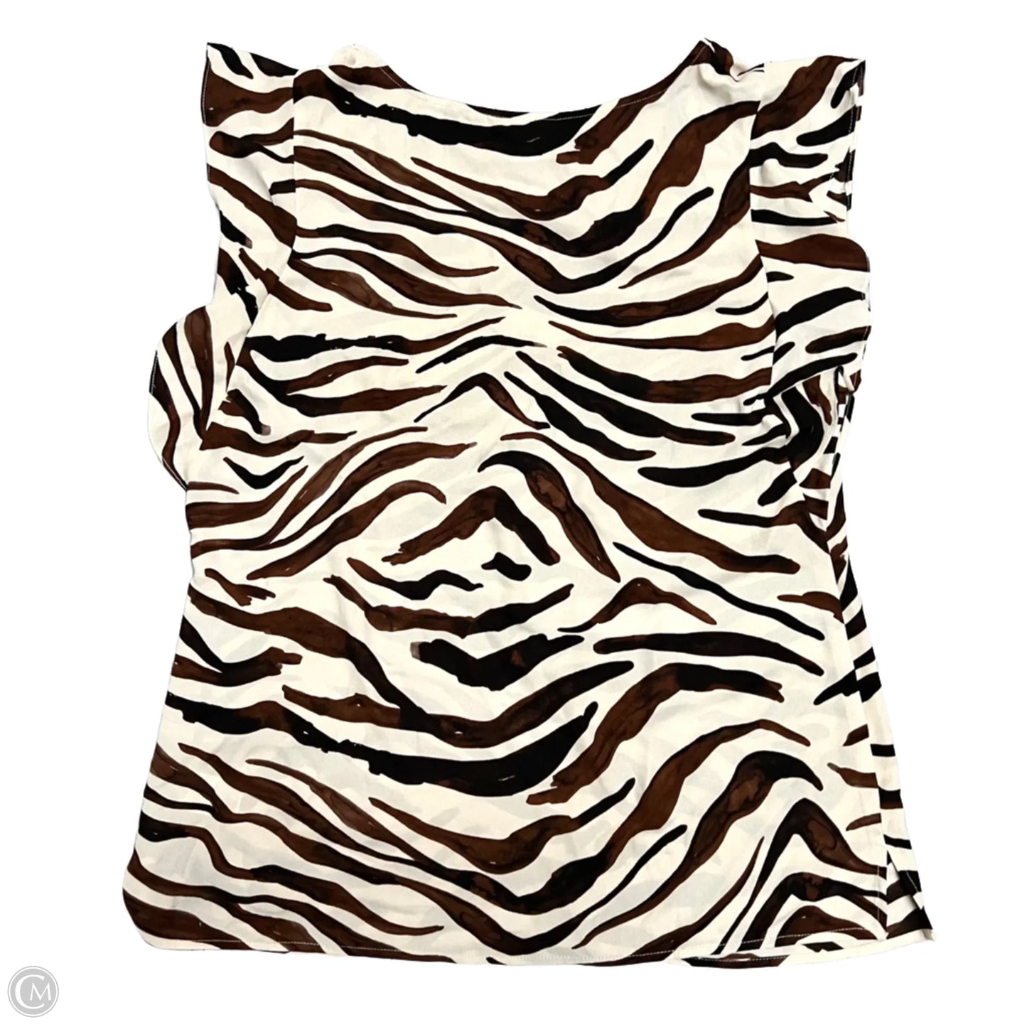 Blouse Sleeveless By Cabi In Animal Print, Size: M