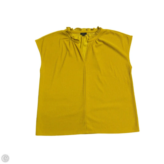 Top Short Sleeve By Ann Taylor In Yellow, Size: Xl