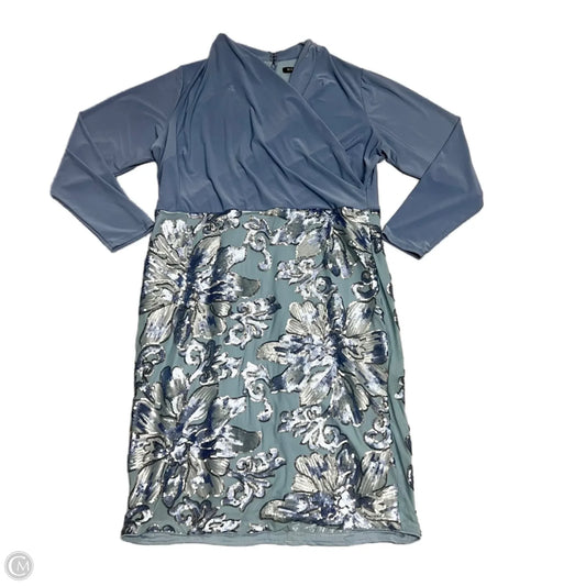 Dress Party Midi By Marina In Blue, Size: Xl