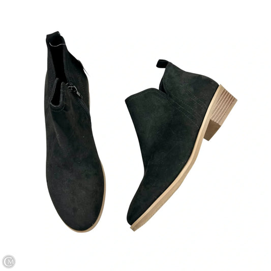 Boots Ankle Heels By Time And Tru In Black, Size: 10