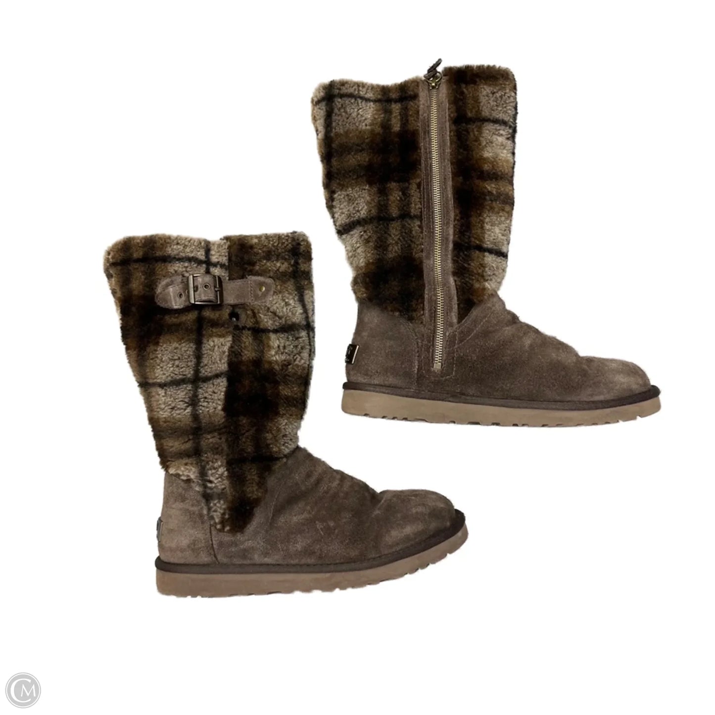Boots Designer By Ugg In Brown, Size: 9
