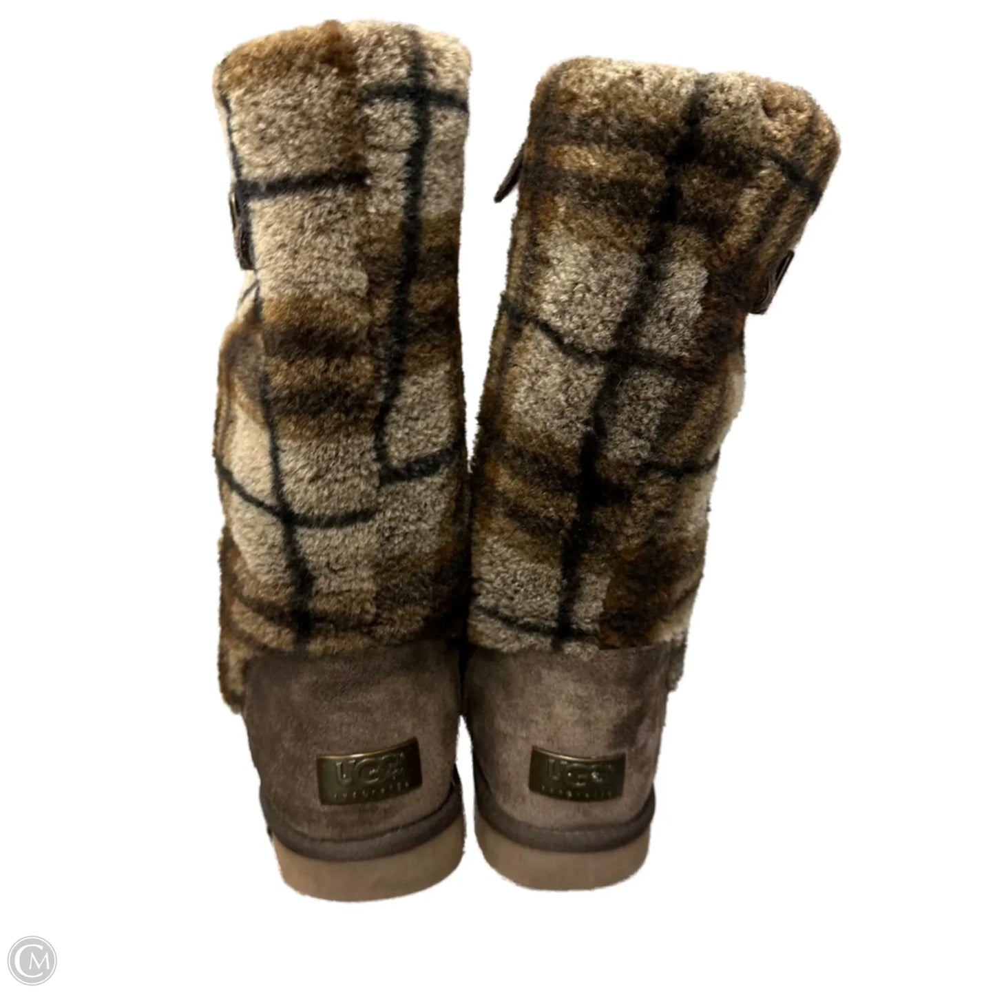 Boots Designer By Ugg In Brown, Size: 9