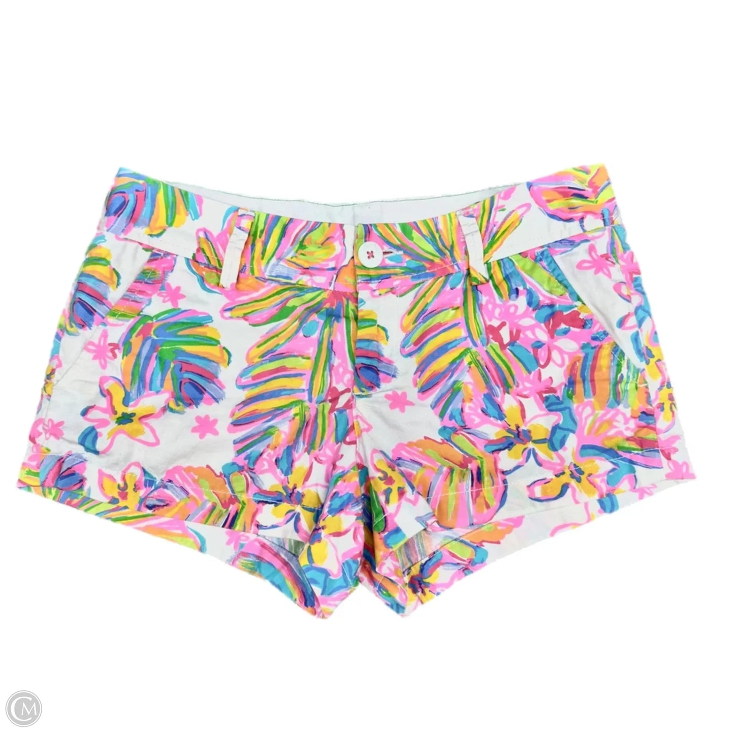 Shorts Designer By Lilly Pulitzer In Green & Pink, Size: 4