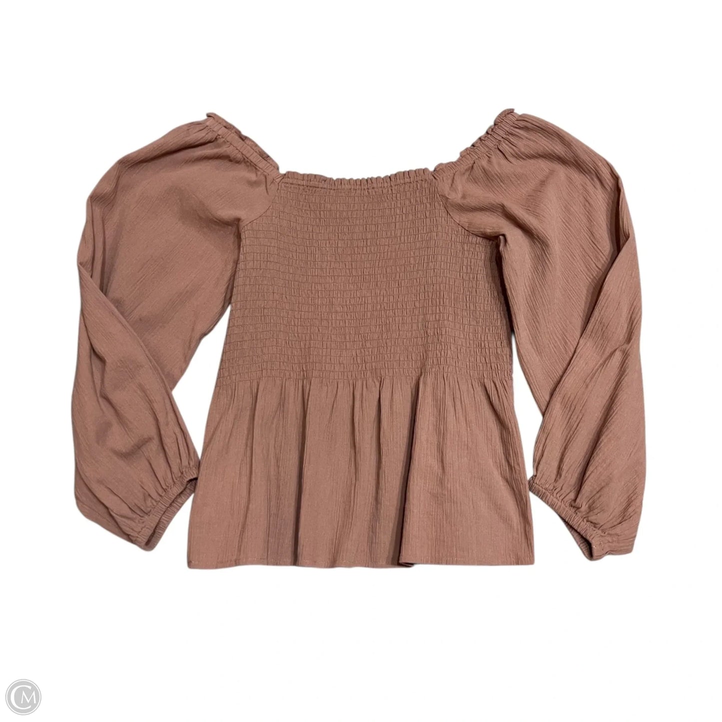 Blouse Long Sleeve By Madewell In Mauve, Size: Xs