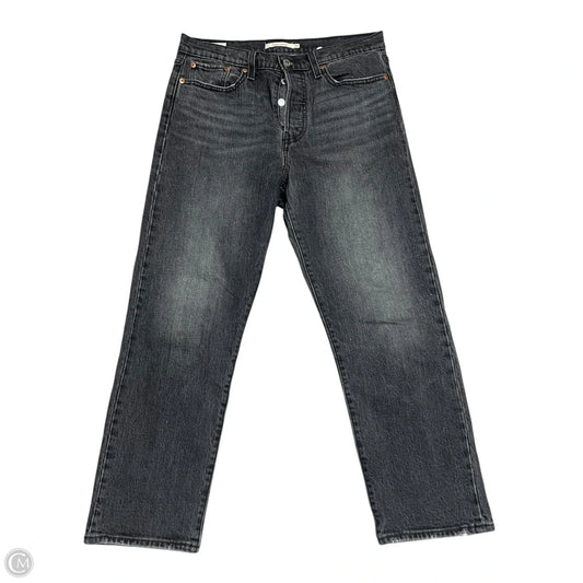 Jeans Straight By Levis In Grey Denim, Size: 8