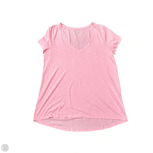 Top Short Sleeve Designer By Lilly Pulitzer In Pink, Size: M