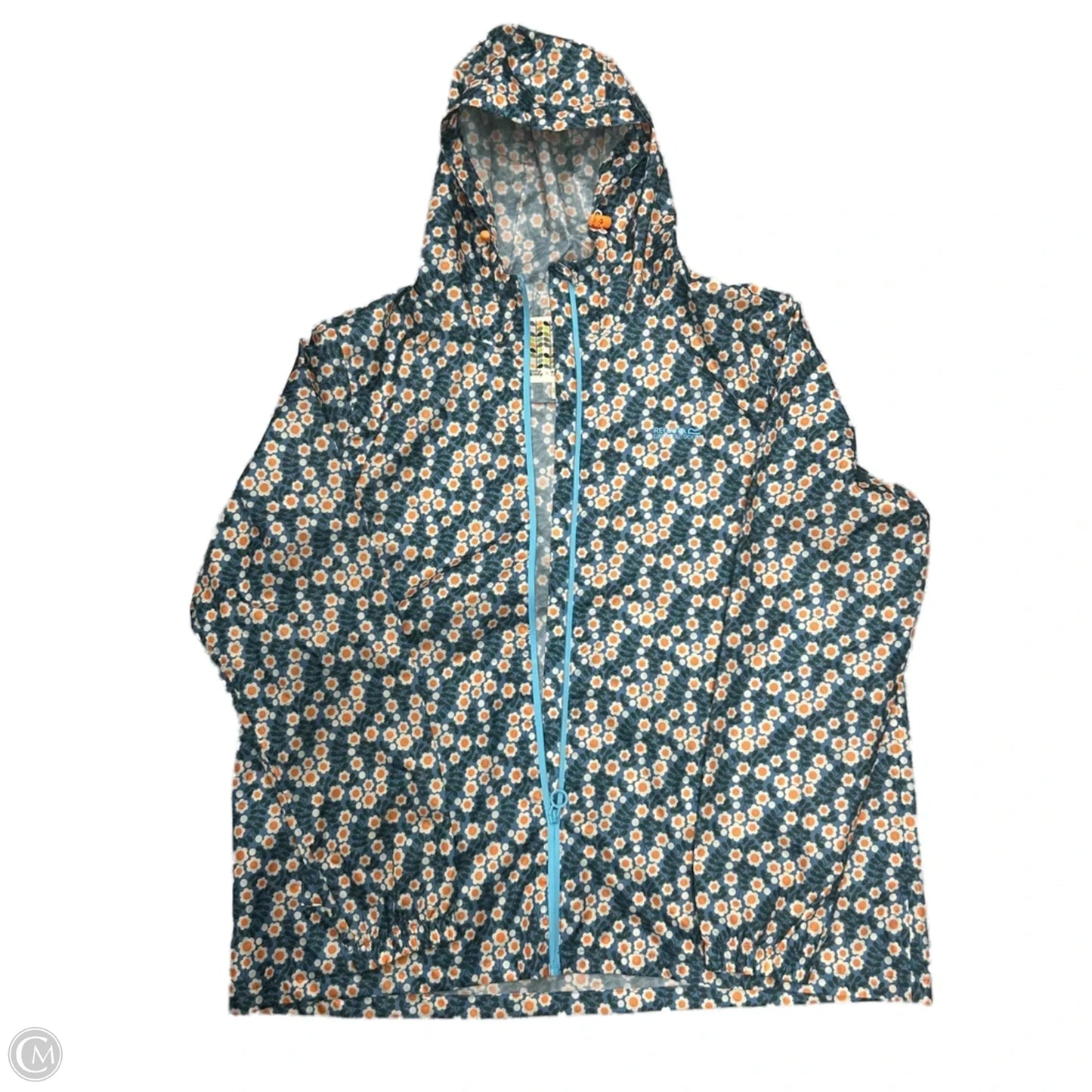 Coat Raincoat By Orla Kiely In Blue, Size: Xxl