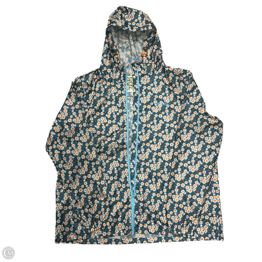Coat Raincoat By Orla Kiely In Blue, Size: Xxl