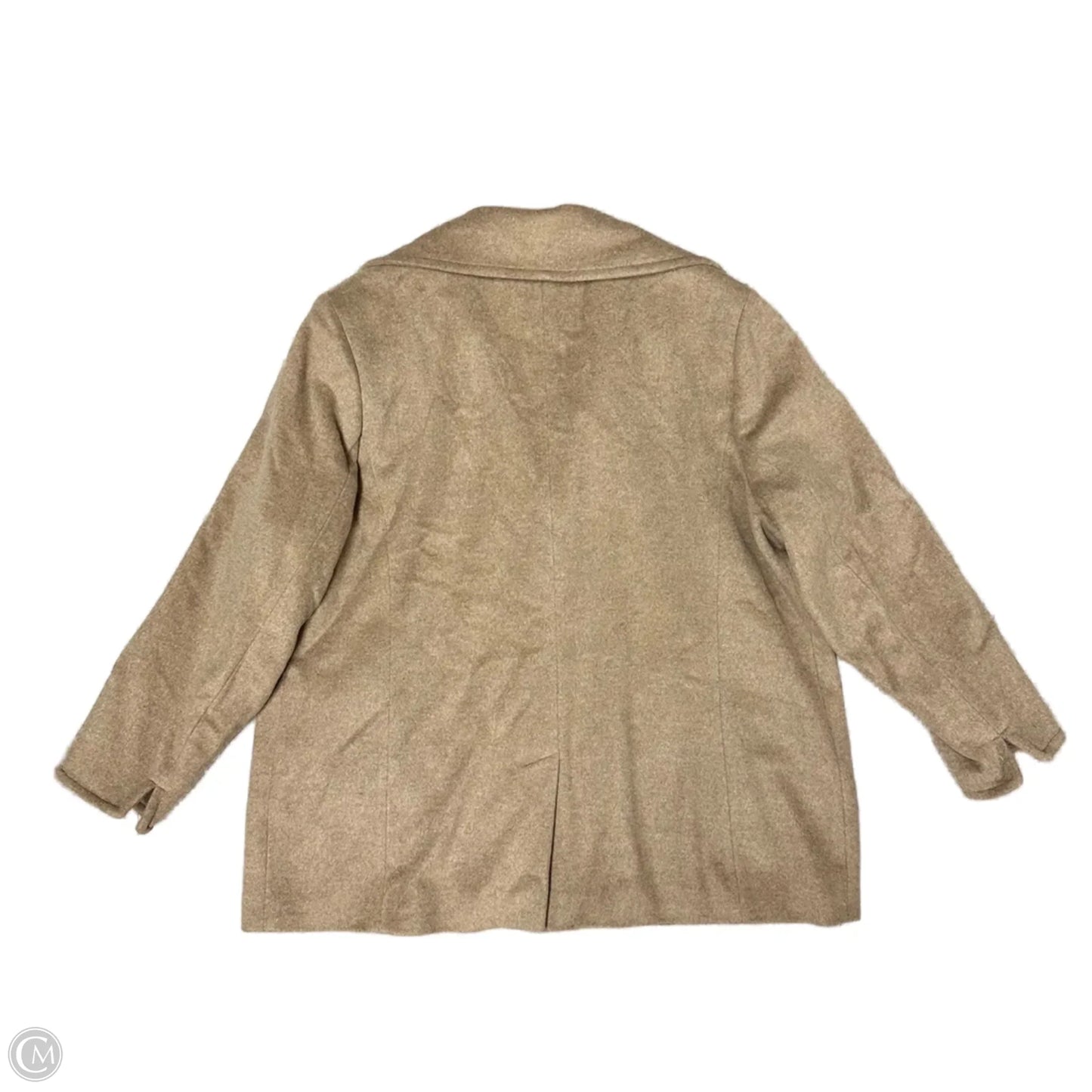 Coat Wool By Calvin Klein In Tan, Size: 3x