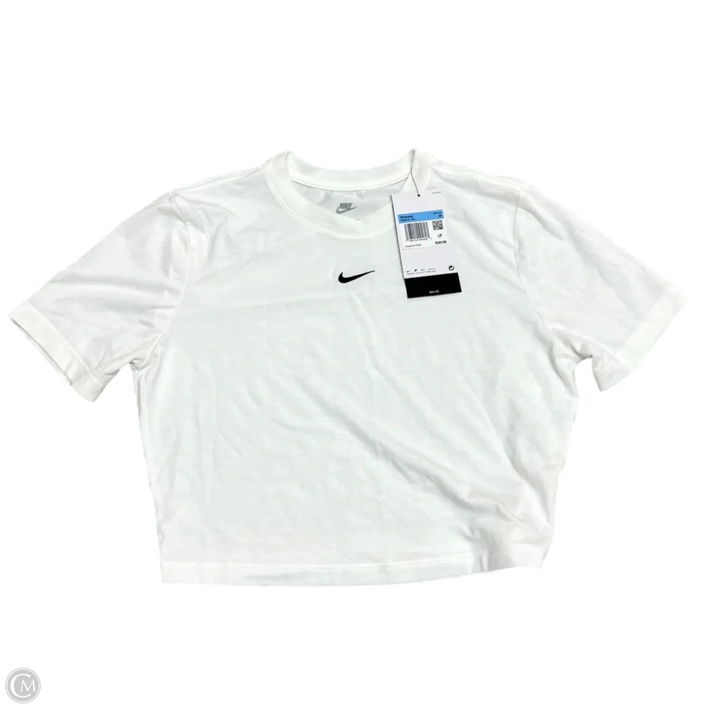 Top Short Sleeve By Nike Apparel In White, Size: M