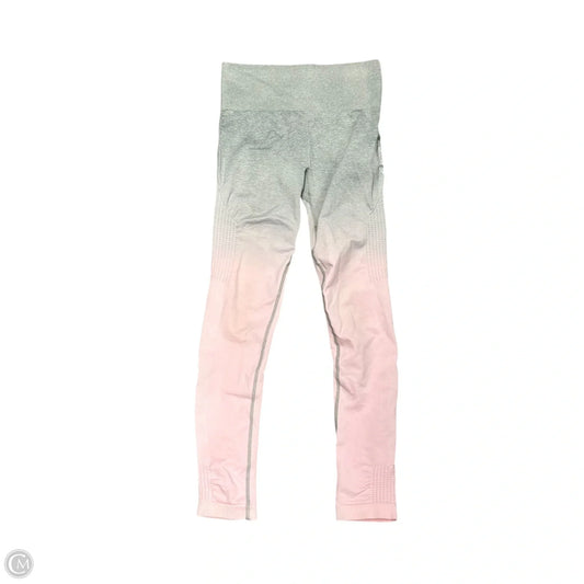 Athletic Leggings By Gym Shark In Grey & Pink, Size: M