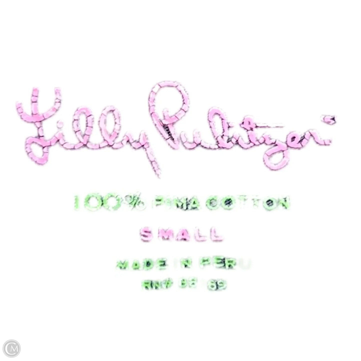 Top Sleeveless Designer By Lilly Pulitzer In Blue & White, Size: S