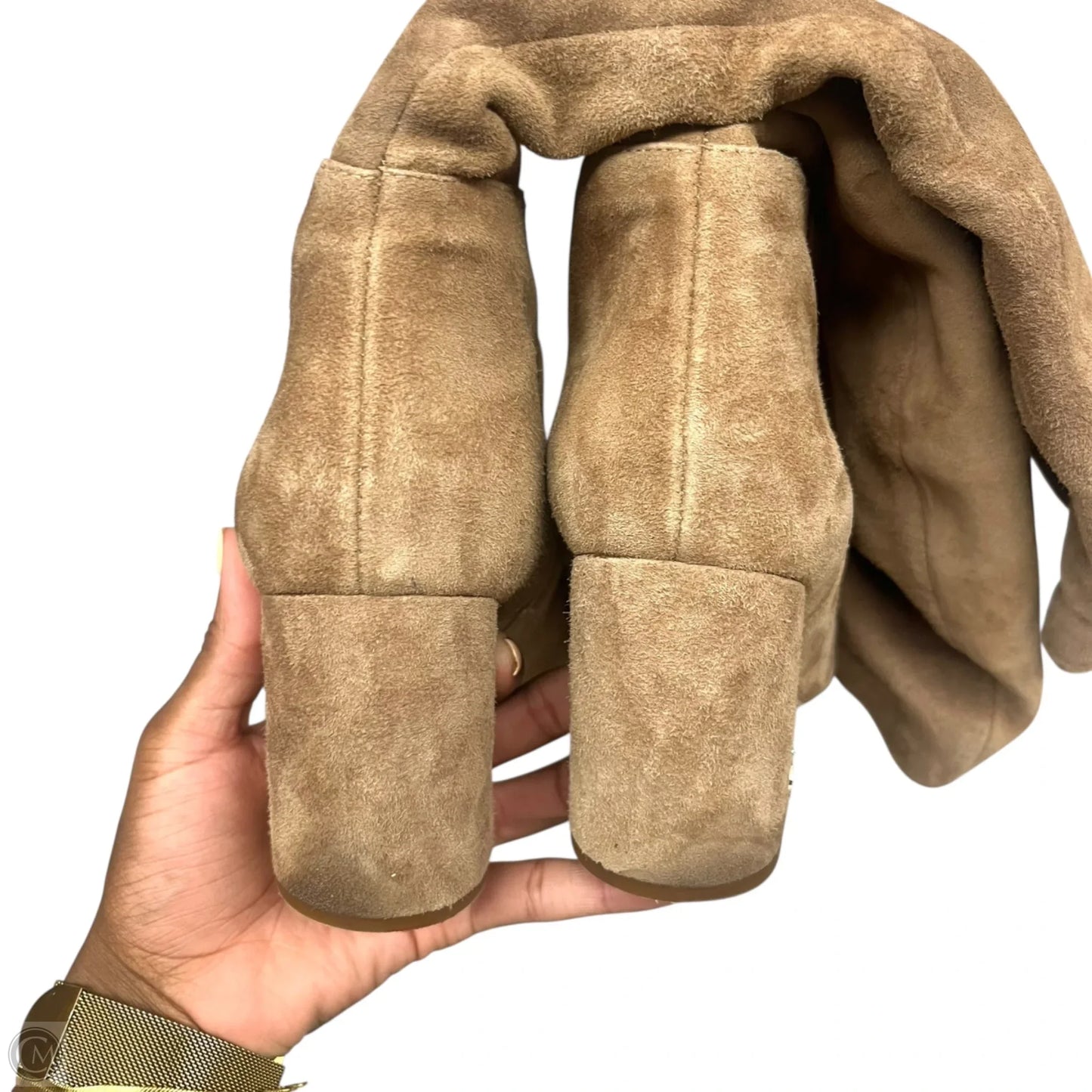 Boots Knee Heels By Sam Edelman In Tan, Size: 9.5