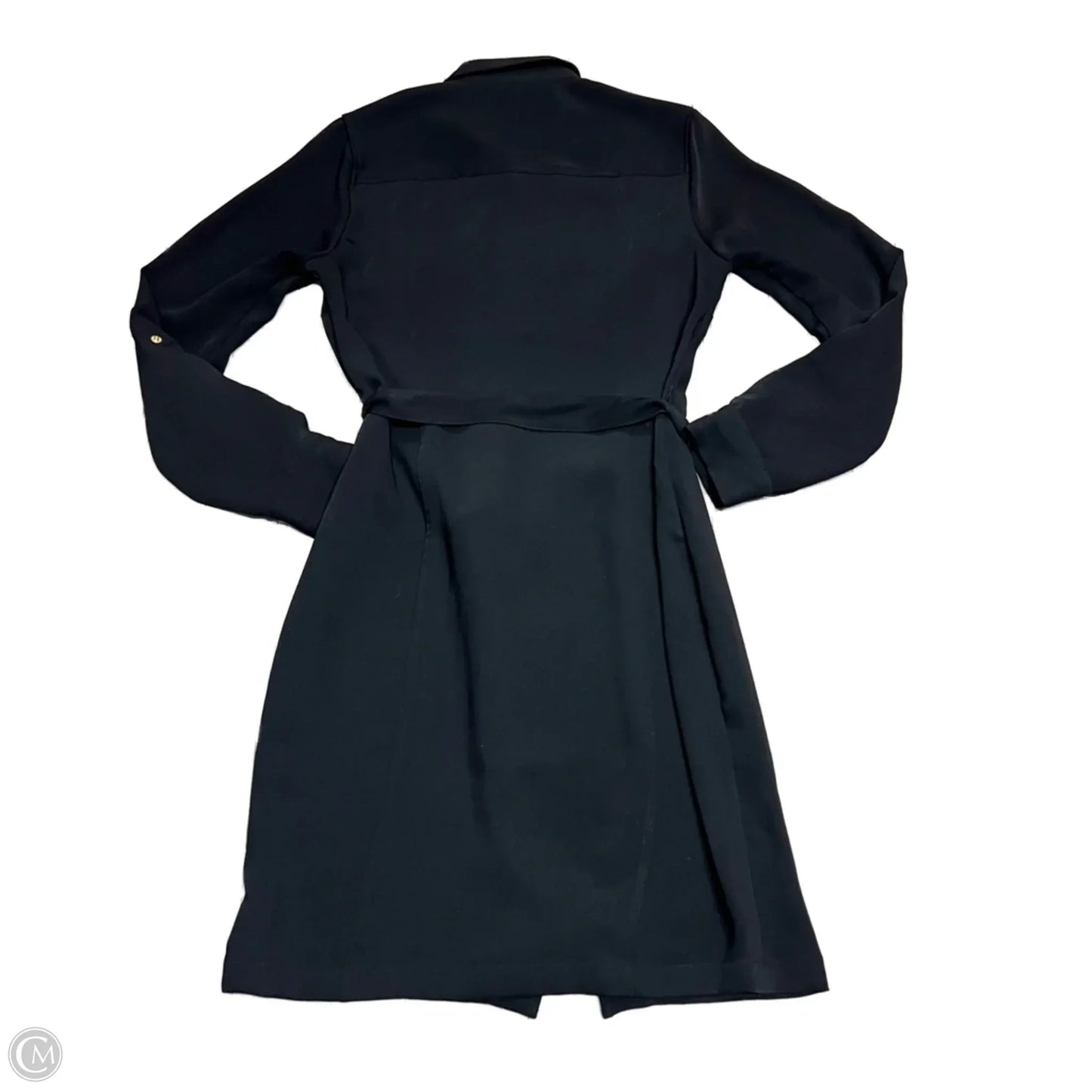 Dress Casual Midi By Calvin Klein In Black & Gold, Size: 4