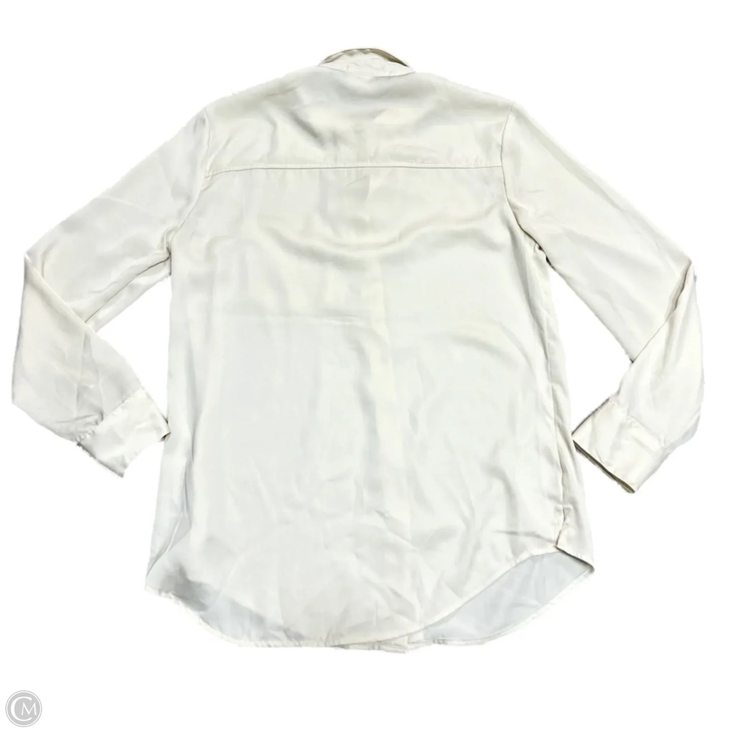 Blouse Long Sleeve By Gap In Cream, Size: S