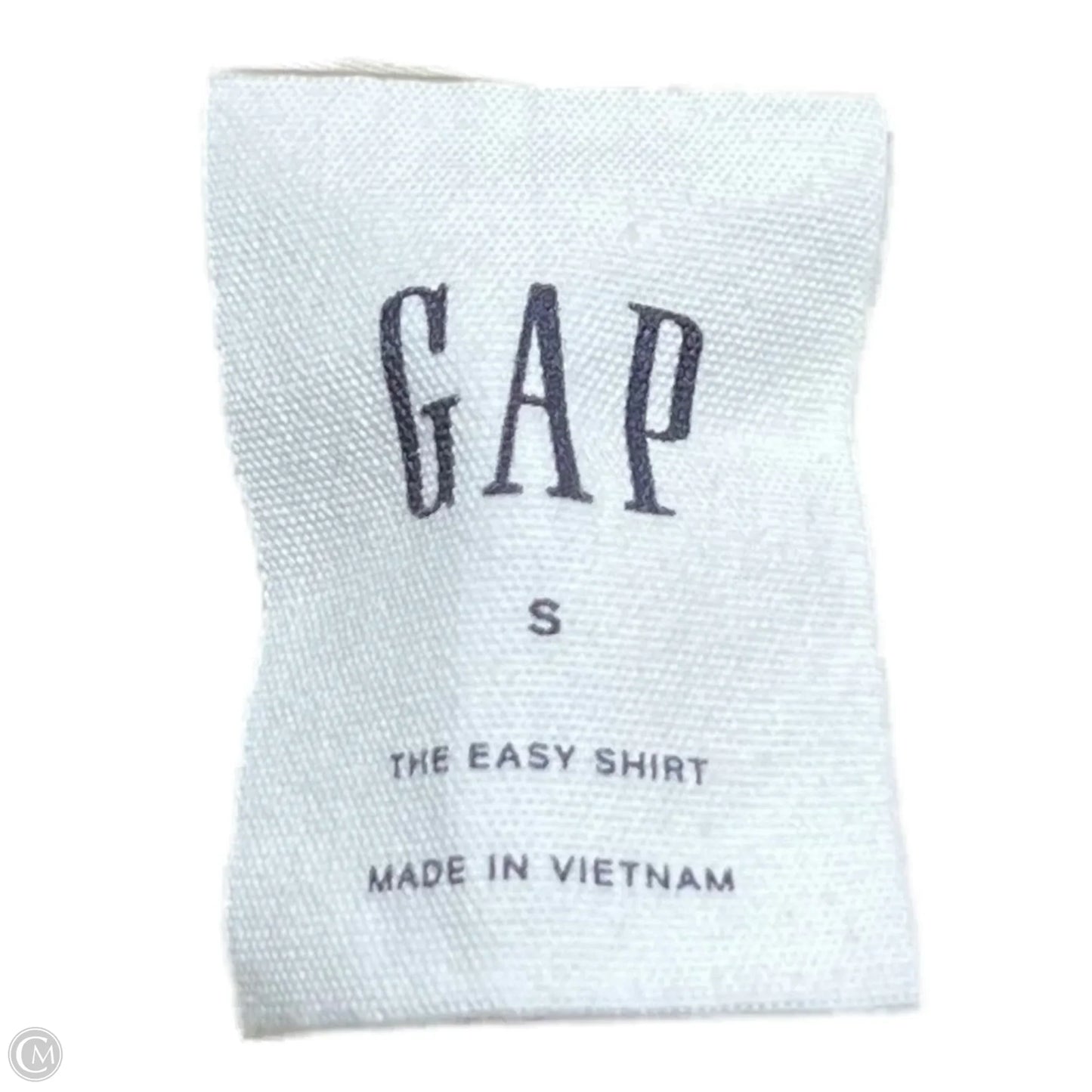 Blouse Long Sleeve By Gap In Cream, Size: S