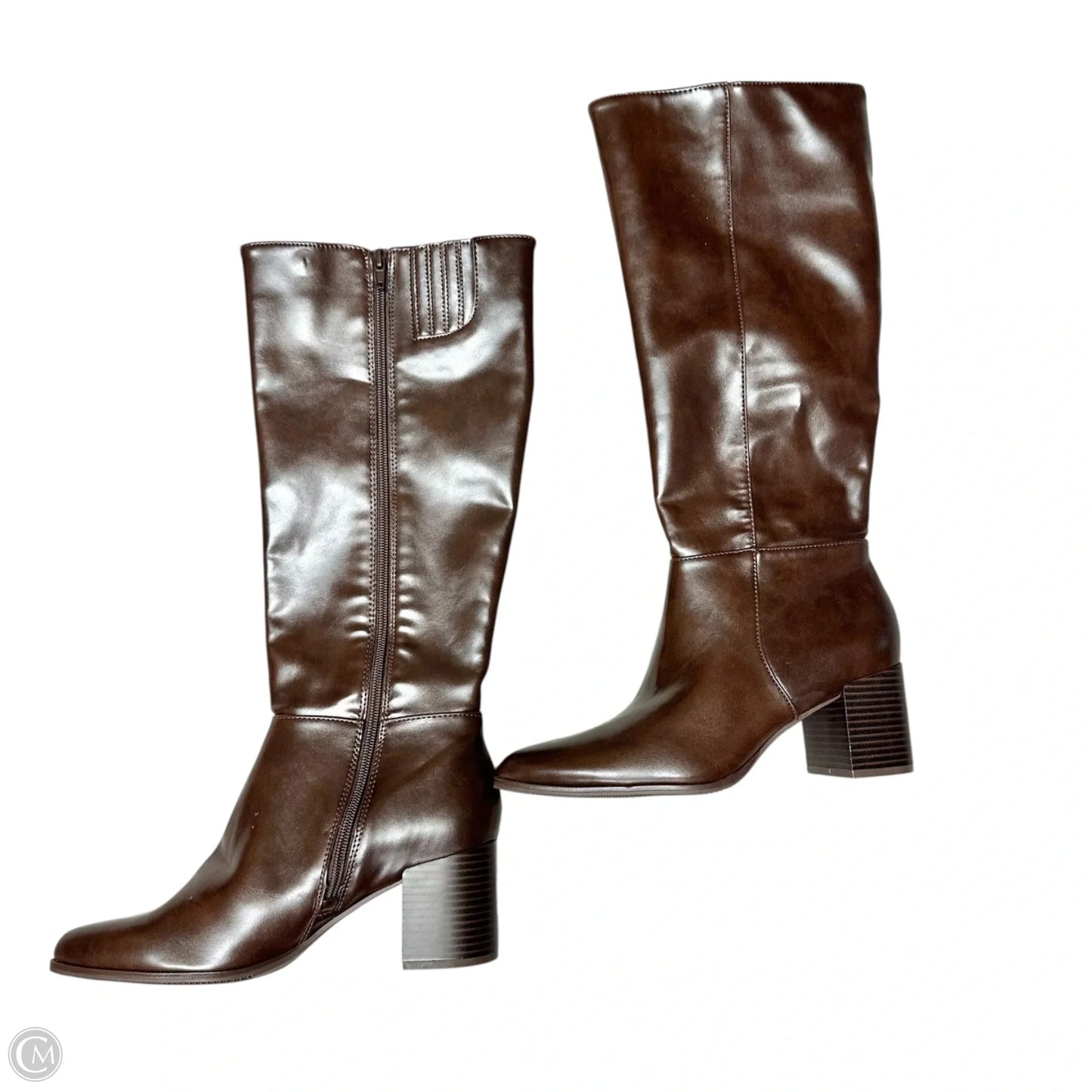 Boots Knee Heels By Kelly And Katie In Brown, Size: 8