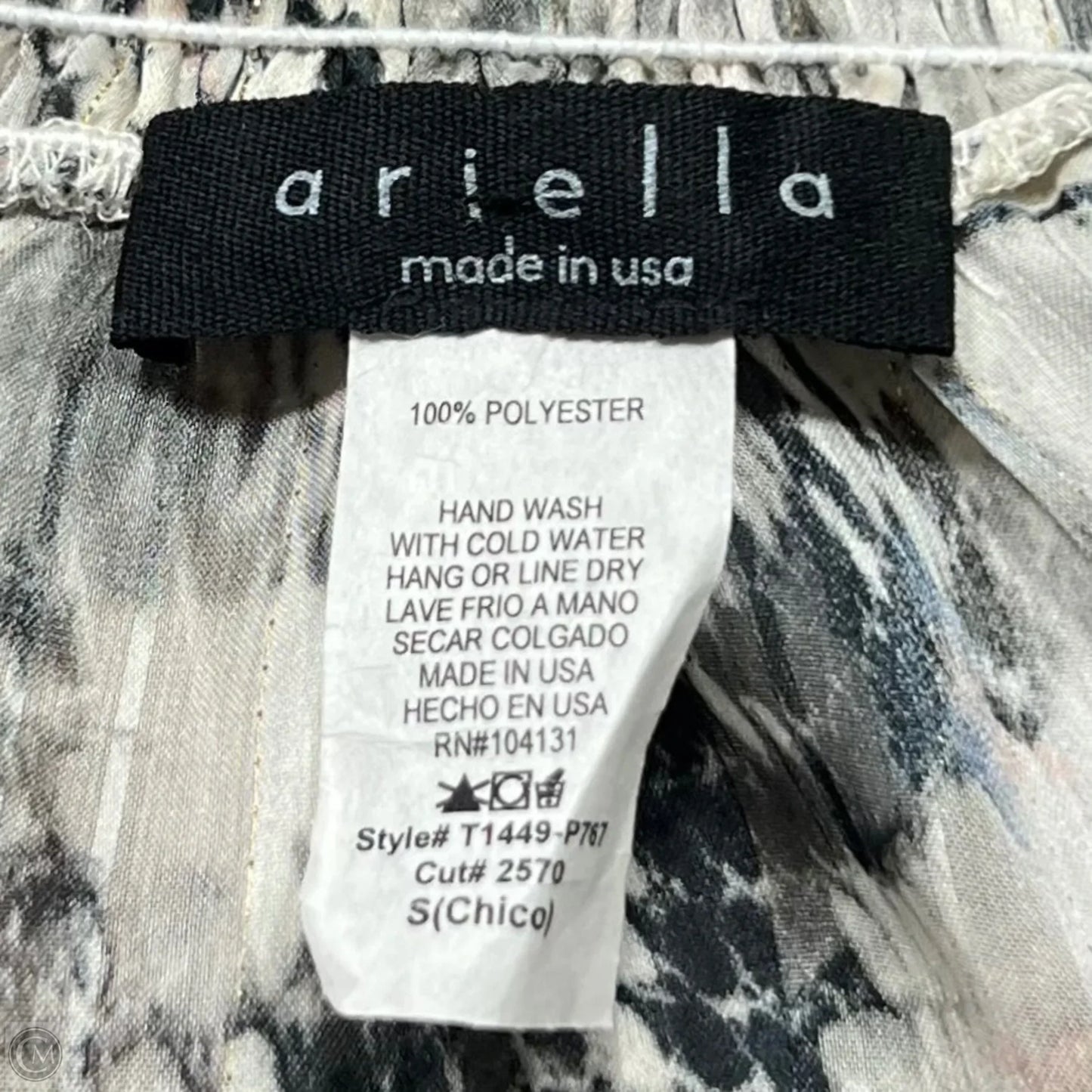 Blouse Long Sleeve By Ariella In Snakeskin Print, Size: S