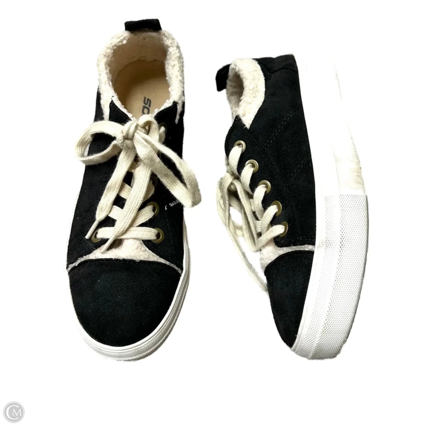 Shoes Sneakers By Soda In Black & Cream, Size: 8.5