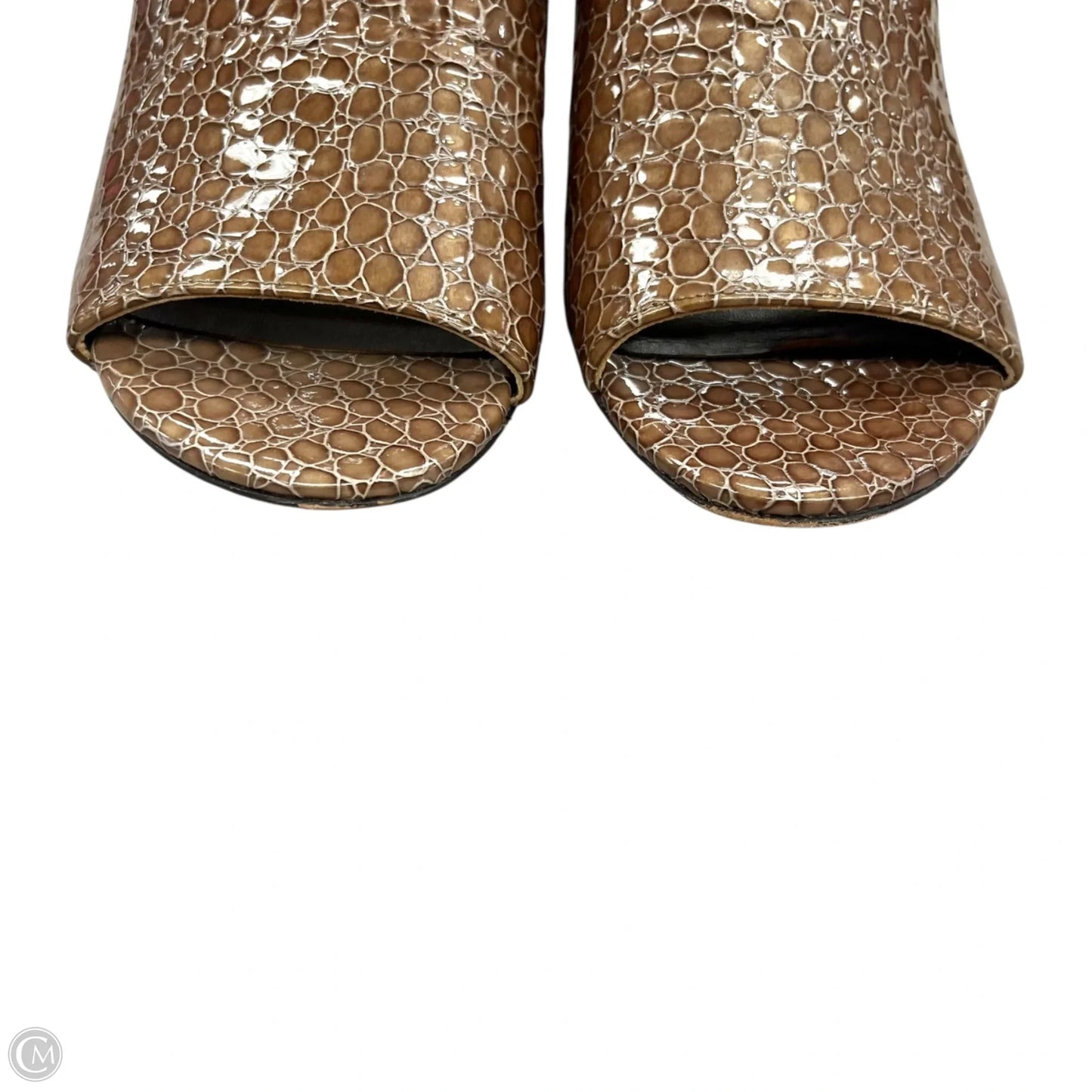 Sandals Heels Block By Donald Pliner In Snakeskin Print, Size: 8.5