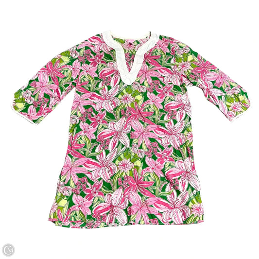 Dress Designer By Lilly Pulitzer In Green & Pink, Size: Xl