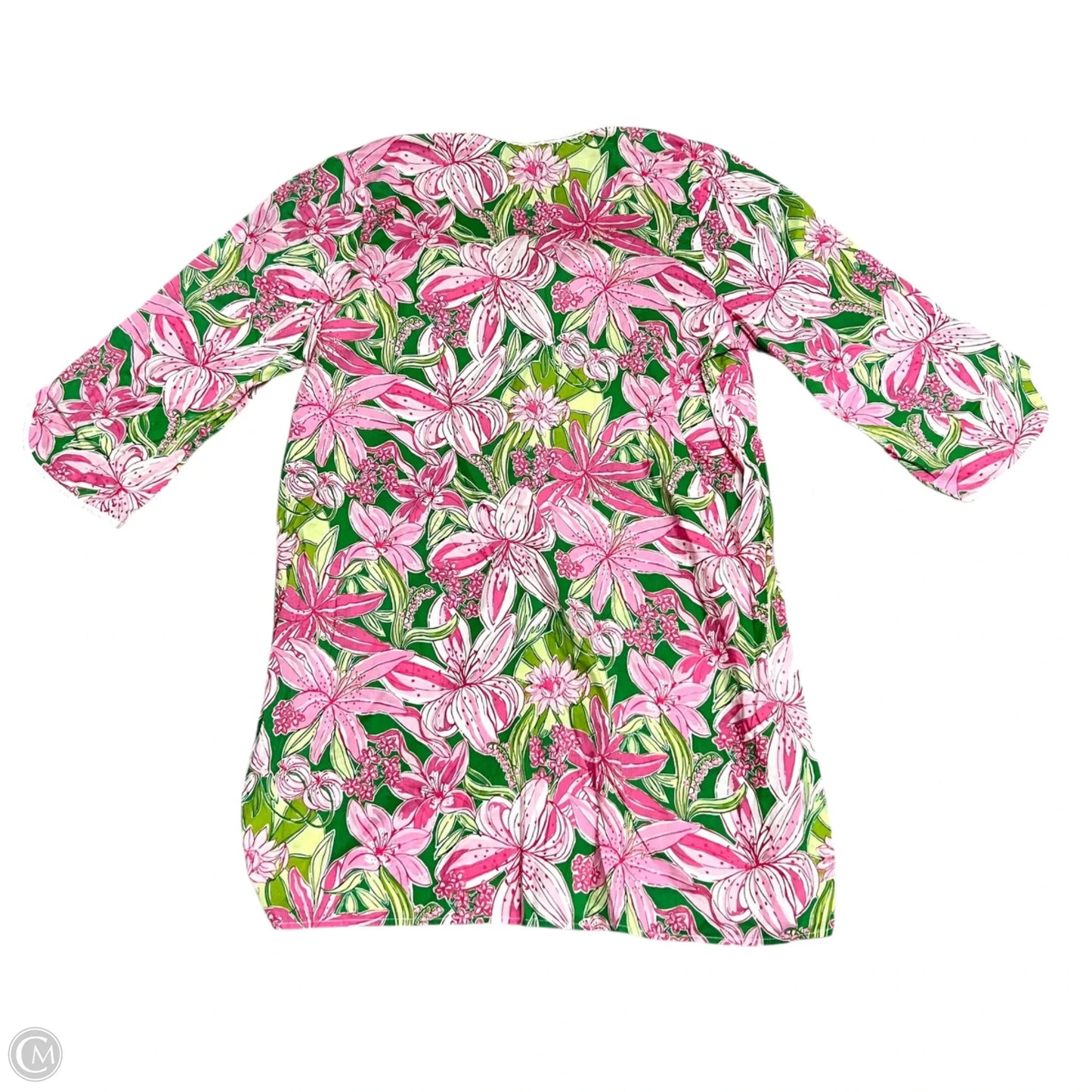 Dress Designer By Lilly Pulitzer In Green & Pink, Size: Xl