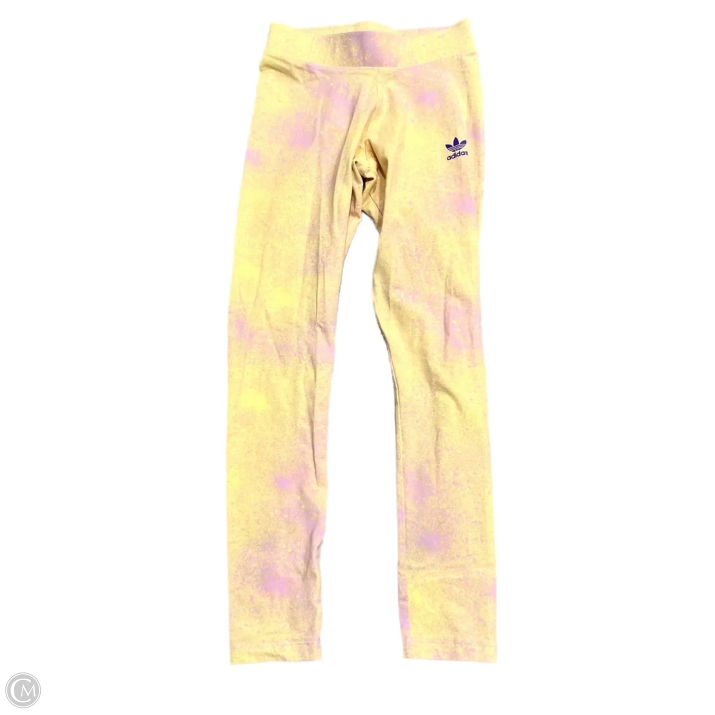 Athletic Leggings By Adidas In Yellow, Size: Xs