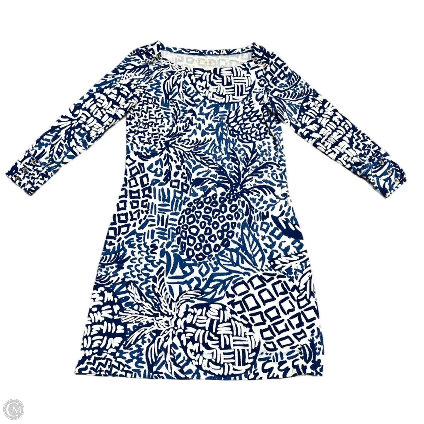 Dress Designer By Lilly Pulitzer In Blue & White, Size: S
