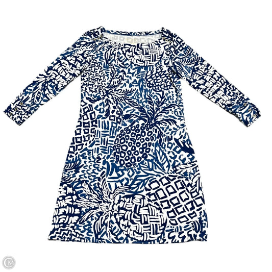 Dress Designer By Lilly Pulitzer In Blue & White, Size: S