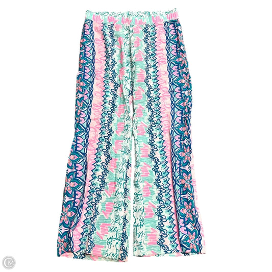 Pants Designer By Lilly Pulitzer In Blue & Pink, Size: M